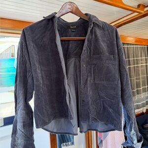 Madewell Navy Blue Corduroy Oversized Shirt